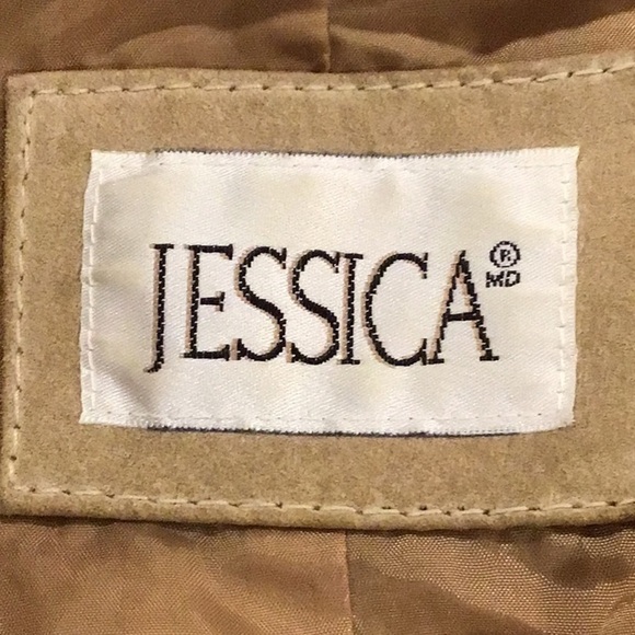 VINTAGE Sears tan suede fitted jacket small - Picture 6 of 10